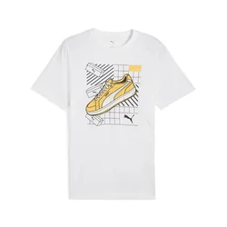 Mens Puma Graphics Sneaker T-Shirt, White, Size 50-52, Clothing