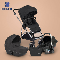 KikkaBoo kolica Thea 3in1 set sa autosedištem i tvrdom korpom black ( KKB21108 )