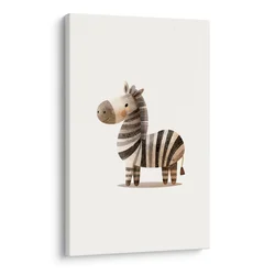 Slika prisrčna črtasta zebra - 60x90