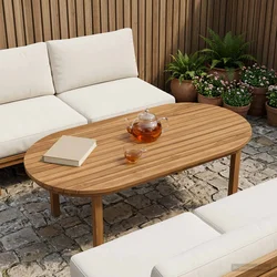 Gornji dio stola 100 x 50 x 3,5 cm Ovalni Čvrsto teak drvo