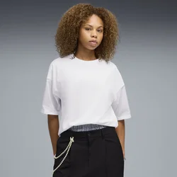 PUMA HER Oversized Tee Women, Clothing, White, XL