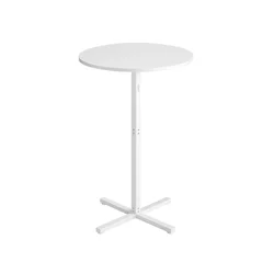 Songmics Okrogla barska miza Bistro 60x60x1045 cm bela