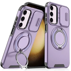 Maska CamShield Ring stand za Samsung S911B Galaxy S23 ljubičasta