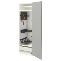 METOD / MAXIMERA Visoki element-ostava, bela/Havstorp svetlosiva, 60x60x200 cm