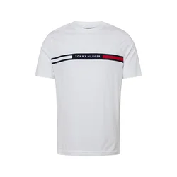 TOMMY HILFIGER Majica  marine / rubin rdeča / bela