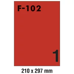 ETIKETE ILK 210X297MM PK100L FORNAX F-102 CRVENE