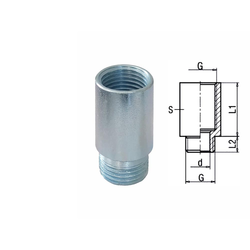 Vodovodni produžetak 3/8x30 mm, O20x41 mm