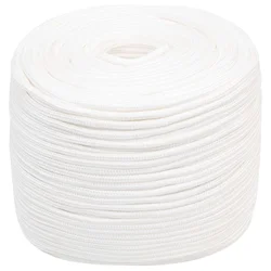 vidaXL Večnamenska uporabna vrv 8 mm 100 m Bela PP