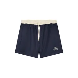 Bershka Hlače kremna/temno modra