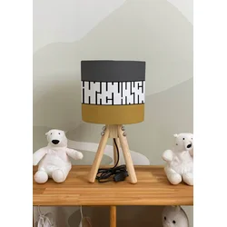 Bata i seka Dečija stona lampa Sivo-braon
