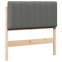 Vidaxl Tapecirano vzglavje z vzglavjem Rjava in svetlo siva 90 cm