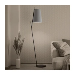 Eglo 390137 - Podna lampa PETROSA 1xE27/40W/230V siva