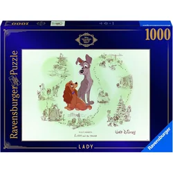 Ravensburger puzzle (slagalice) - 1000pcs Disney Treasures from the Vault Lady&Tramp RA16863