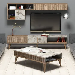 Hanah Home Set TV Komoda i klub sto Orah