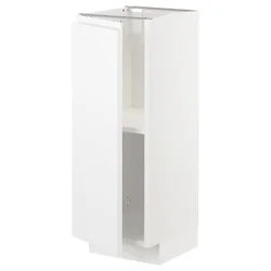 METOD Podni element s policama, bela/Voxtorp matirano bela, 30x37 cm