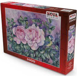 Nova puzzle - Puzzle Two Pink Roses - 1 000 dijelova