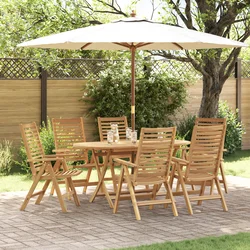 Stolica 6 pcs Smeđa 64.5 x 52 x 108 cm Čvrsto teak drvo