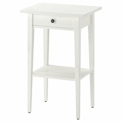 HEMNES Noćni stočić, belo bajcovano, 46x35 cm