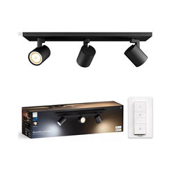Philips - LED prigušiva spot svetiljka Hue RUNNER 3xGU10/4,2W/230V + daljinski upravljač crna
