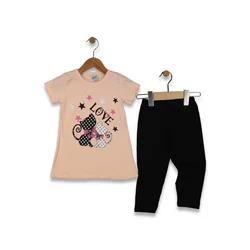 Komplet majica i pantalone za decu 125232, Breskva