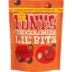 Tonys Chocolonely ?LilBits - Milk Chocolate, Caramel Sea Salt and Cookie Mix - 120 g
