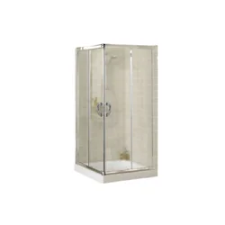 Quartz Tuš kabina, 80x80x185cm, Mat staklo 5mm, Srebrni ram