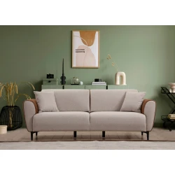 Atelier del Sofa Trosed na razvlačenje Aren 85x85x215cm Bež-Cimet