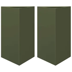 Vrtna sadilice 2kom maslinastozelena 50x43x75 cm čelična