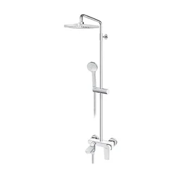 Rosan STOLZ – WHITE Baterija za tuš kadu sa kvadratnim usponskim tušem 250x250mm i izlivom