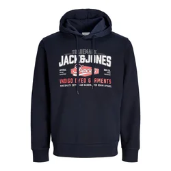 JACK & JONES Majica marine / svetlo rdeča / bela