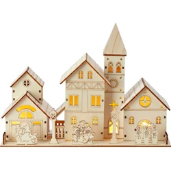 Markslöjd 706447 - LED Božićna dekoracija VILLAGE LED/0,24W/2xAA šperploča
