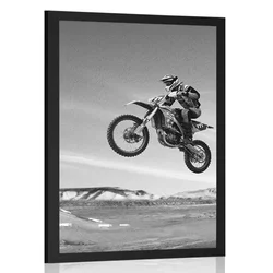 Plakat za motoriste v črnobeli varianti - 40x60 no frame