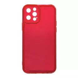 Maska Clear color za iPhone 12 Pro crvena.