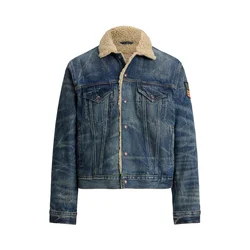 Polo Ralph Lauren Prehodna jakna kremna/mornarska/moder denim/češnjevo rdeča