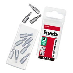 KWB - T20 bit 25mm, Ind. Čelik - 10 kom,Torx, 1/4; C 6.3 prihvat - TQ 60 - (49121295)