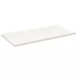 Ploča za stol bijela 100x50x2,5 cm masivna borovina pravokutna