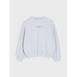 Sinsay - Crewneck duks sa printom - svetlo siva