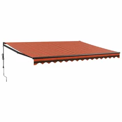 Automatska tenda na uvlačenje narančasto-smeđa 4 x 3 m