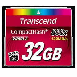 COMPACT FLASH CARD 32GB TRANSCEND 800X Type I TS