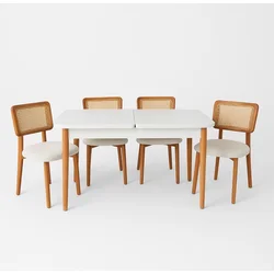 Hanah Home Trpezarijski set Natura, Braon-beli