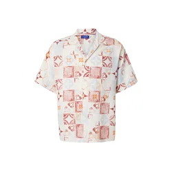 JACK & JONES Srajca JORHydra svetlo modra/oranžna/rjasto rdeča/bela