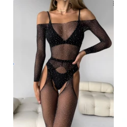 Mara lingerie Ženski sexy komplet Starlight, Crni