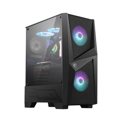MSI ohišje MAG FORGE 100R/ brez napajalnika/ levo kaljeno steklo/ 2x 120 mm ventilator A-RGB/ 2x US