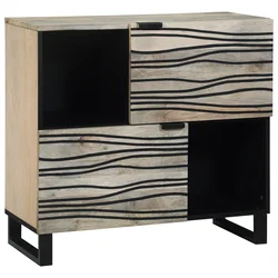 Komoda Bijelo 80 x 33 x 75 cm masivno drvo manga
