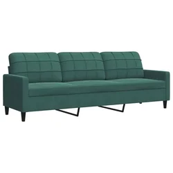 Vidaxl Kavč trosed temno zelen 210 cm žamet