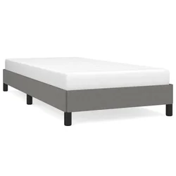 Vidaxl Posteljni okvir brez vzmetnice temno siv 90x190 cm blago