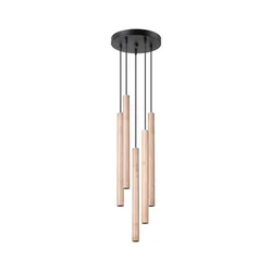 Sollux SL.1270 - Luster na sajli PASTELO 5xG9/8W/230V drvo