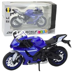 shumee Športni motocikel Kovinske luči Zvoki Temno modra R1 1:12