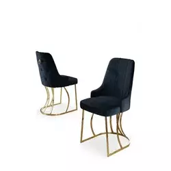 HANAH HOME Set stolica (4 dela) Puva Anthracite Gold