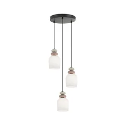 Luster na sajli HILDA 3xE14/40W/230V crna/smeđa
